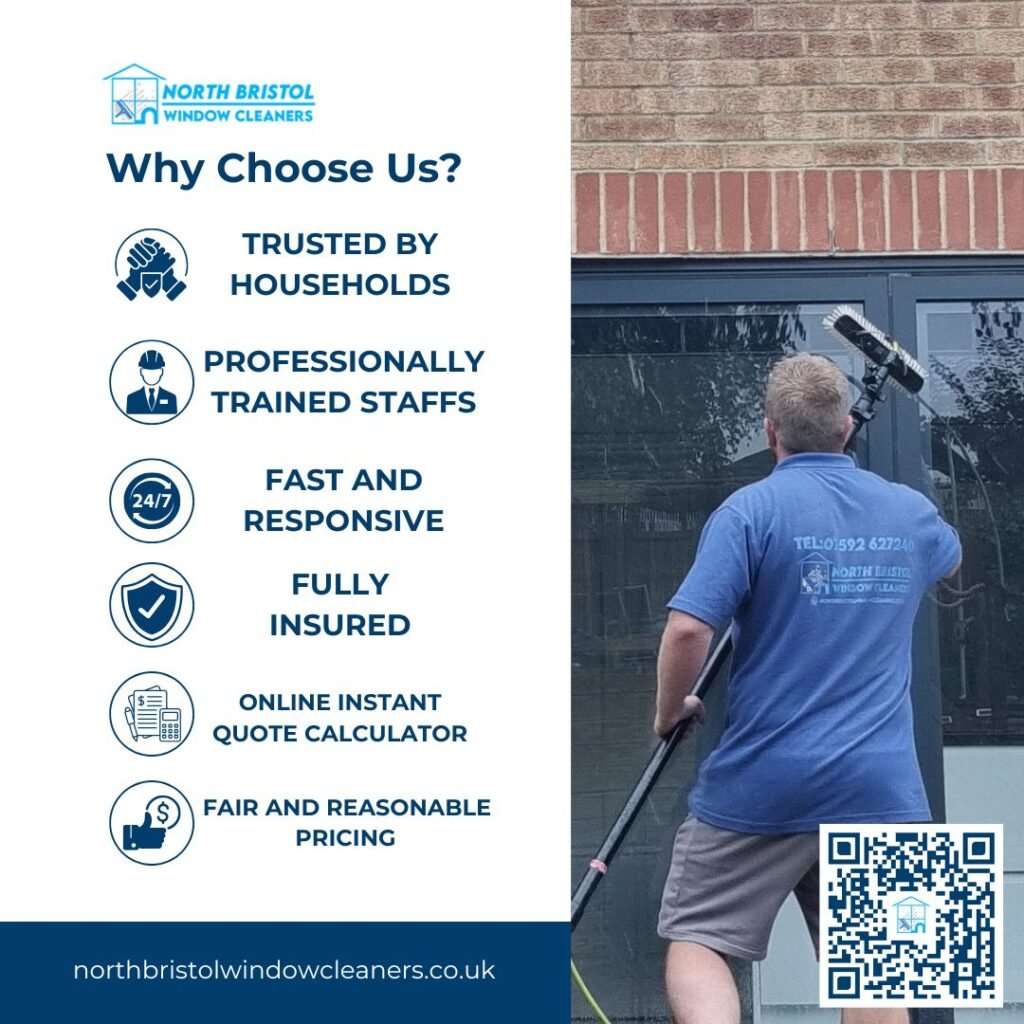 5 Ways to Prevent Frozen Gutters: Schedule Gutter Cleaning Before Winter in Bristol 3 An image of why choose North Bristol Window Cleaners