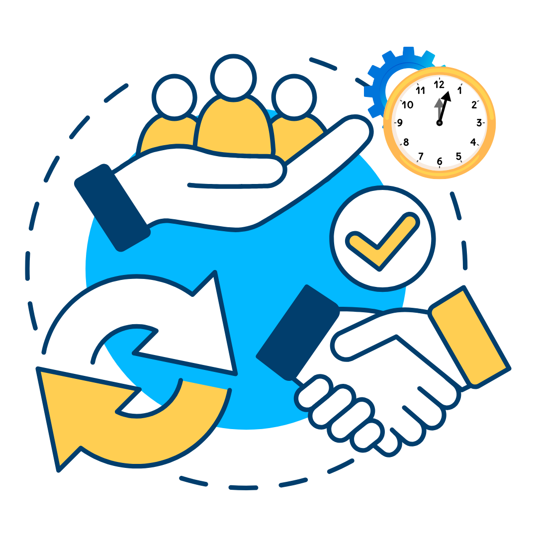 an image of icons pertaining trust, consistency and insured
