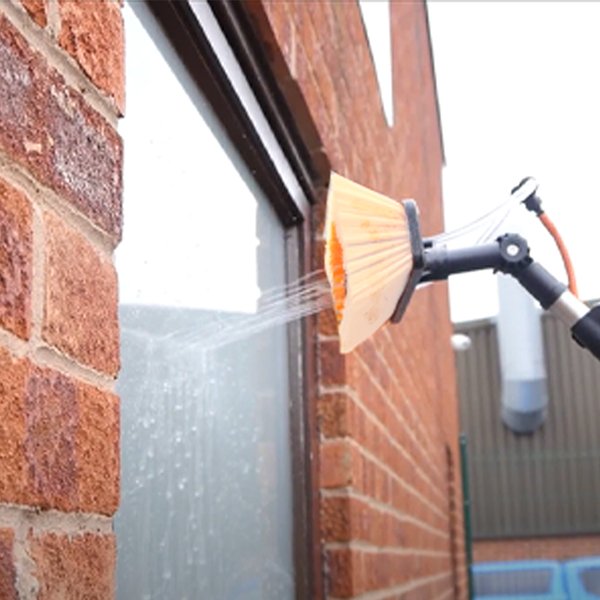 Patchway 1 an image of a water fed pole spraying water on a window.